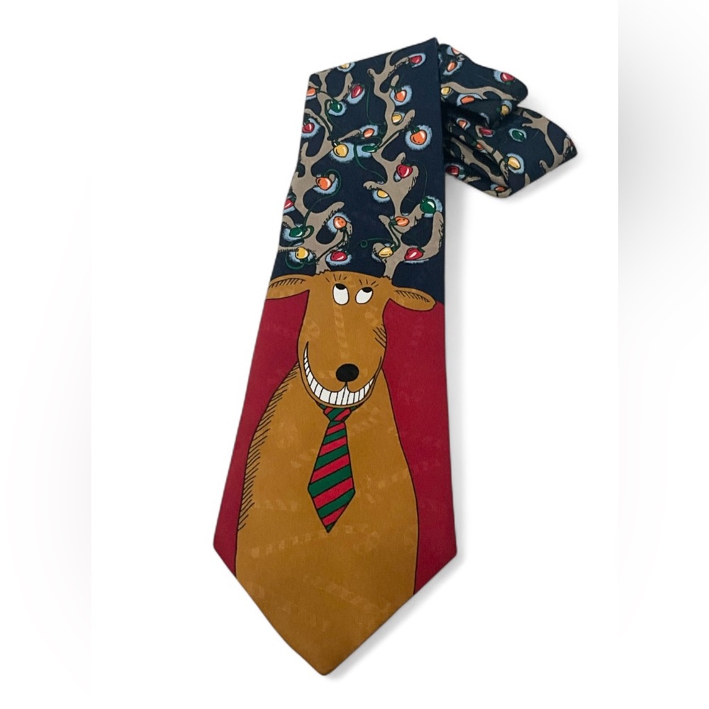 Hallmark Yule Tie with Colorful Holiday Lights